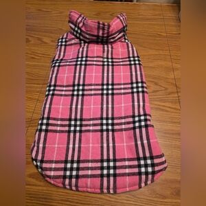 Plaid Pink Dog Coat